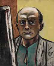 Self-Portrait in Olive and Brown, 1945. Creator: Max Beckmann.