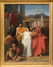 Oedipus Going into Exile from Thebes, 1843. Creator: Henri Augustin Gambard.