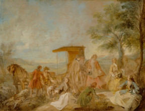 The Repast of the Hunting Party, c1725. Creator: Nicolas Lancret.