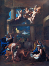Adoration of the Shepherds, 17th century. Creator: School of Nicolas Poussin.
