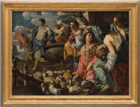 Moses and the Daughters of Jethro, 1630s. Creator: Sigismondo Coccapani.