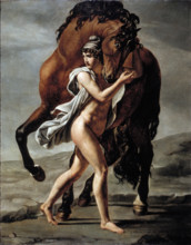 Roman Youth with Horse, 1824. Creator: Workshop of Jacques Louis David.