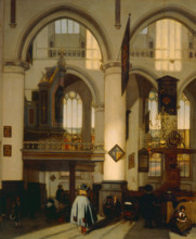 Interior of the Oude Kerk in Amsterdam, 1686. Creator: Emanuel de Witte.
