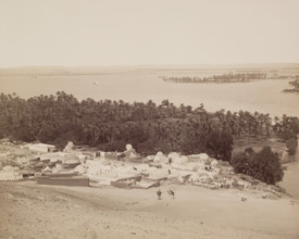 Asyut at the Time of the Annual Inundation of the Nile, 19th century. Creator: Anon.