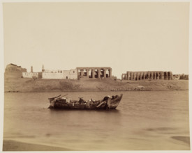 View of the Temple of Luxor. Luxor, East Bank, between 1860 and 1903. Creator: Antonio Beato.