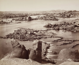 The First Cataract on the Nile, above Philae, 19th century. Creator: Maison Bonfils.