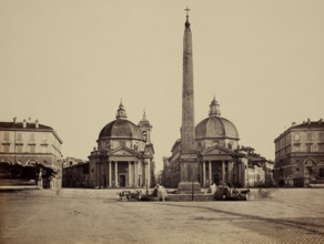 Rome, Piazza del Popolo, between 1850 and 1870. Creator: Robert MacPherson.