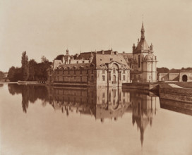 Chateau, Chantilly, between 1867 and 1870. Creator: Adolphe Braun.