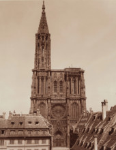 Notre Dame Cathedral, Strasbourg, between 1867 and 1870. Creator: Adolphe Braun.