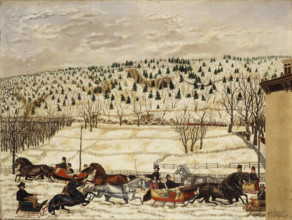 Sleighing Scene, 1873. Creator: Martin Edgar Ferrill.