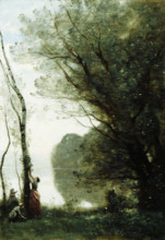 Gathering Fruit at Mortefontaine, between 1800 and 1875. Creator: Jean-Baptiste-Camille Corot.