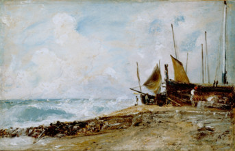Coast Scene Near Brighton, between 1824 and 1828. Creator: John Constable.