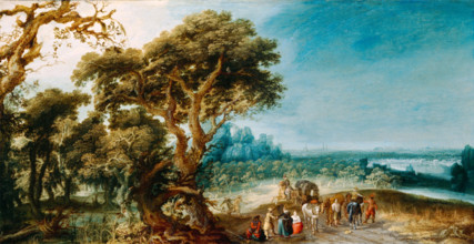 Landscape with a Carriage Hold-Up, c.between 1615 and 1625. Creator: Jacob Jacobsz. Van Geel.