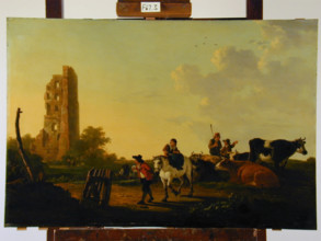 Landscape with Cattle and Figures, c1640-1690. Creator: Aelbert Cuyp.