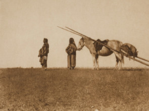 A Travois, Blackfoot, 1926. Creator: Edward Sheriff Curtis.