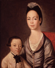 Mrs. Aaron Lopez and Her Son Joshua, between 1772 and 1773. Creator: Gilbert Stuart.