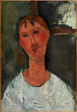 Girl in a White Blouse, c1915. Creator: Amadeo Modigliani.