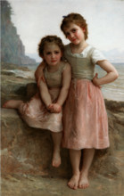On the Shore (Two Sisters), 1896. Creator: William-Adolphe Bouguereau.