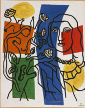 Girl with Plant, 1954. Creator: Fernand Leger.