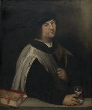 Prelate with an Hourglass, 1519. Creator: Sebastiano del Piombo.