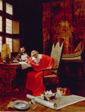 The Cardinal's Leisure, mid or late 19th century. Creator: Charles Édouard Delort.