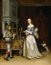 Lady at Her Toilette, c1660. Creator: Gerard Terborch II.