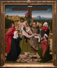 Descent from the Cross, c1500 or 1520. Creator: Master of the Embroidered Foliage.