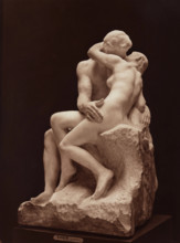 The Kiss by Auguste Rodin, between 1867 and 1870. Creators: Adolphe Braun, Auguste Rodin.