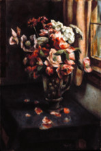 Flowers in a Glass Vase, 1927. Creator: Henry Lee McFee.