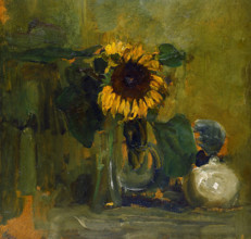 Still Life with Sunflower, 1907. Creator: Piet Mondrian.