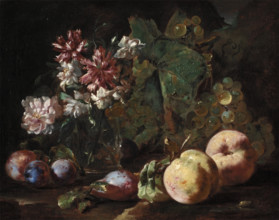 Still Life of Fruit and Flowers, between 1670 and 1680. Creator: Abraham Brueghel.