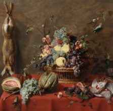 Still Life with Fruit and a Dead Hare, 1630s. Creator: Frans Snyders.