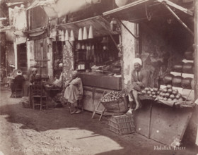 Boutiques au Vieux Caire, c1880. Creator: Abdullah Frères.