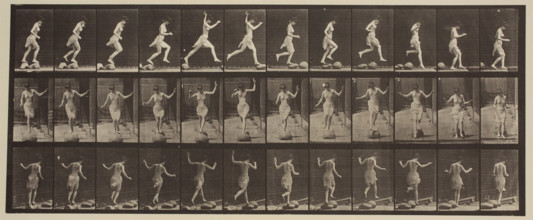 Plate 170 from Animal Locomotion, 1887. Creator: Eadweard J Muybridge.