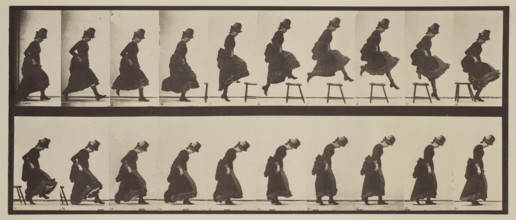Plate 156 from Animal Locomotion, 1887. Creator: Eadweard J Muybridge.