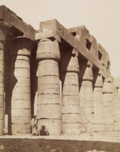Side of the Hypostyle Hall of the Ramesseum. Luxor, West Bank (Thebes), between 1860 and 1903. Creator: Antonio Beato.