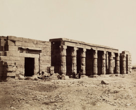 Qurna, Mortuary Temple of Seti I. Luxor, West Bank (Thebes), between 1860 and 1903. Creator: Antonio Beato.