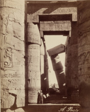 Hypostyle Hall of the Temple of Karnak. Luxor, East Bank, between 1860 and 1903. Creator: Antonio Beato.