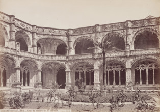 Courtyard of the Cloister of Saint Jerome, Belem, Portugal, between 1875 and 1892. Creator: Juan Laurent.
