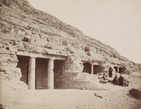 Northern Tombs at Beni Hasan, 19th century. Creator: Pascal Sébah.