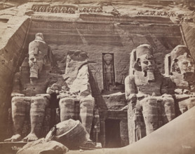 Great Temple of Ramsses II at Abu Simbel, 19th century. Creator: Pascal Sébah.