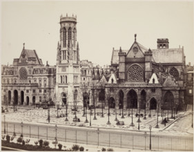 Saint Germain l'Auxerrois, Paris, between 1860 and 1870. Creator: Edouard Baldus.