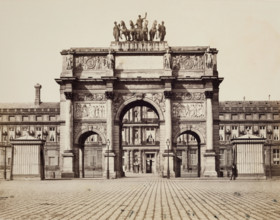 Arch of the Carrousel, Paris, 19th century. Creator: Edouard Baldus.
