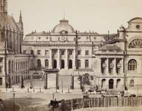 Palace of Justice, Paris, between 1860 and 1870. Creator: Edouard Baldus.