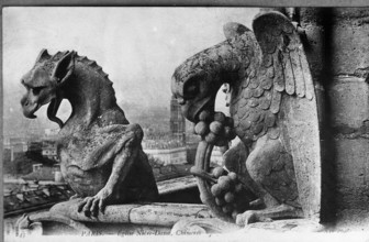 Paris - Eglise Notre-Dame, Chimeres ( Gargoyles ). Creator: Unknown.