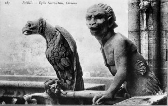 Chimeres (Gargoyles), Eglise Notre Dame, Chimeres, 1900. Creator: Unknown.