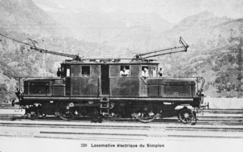 Locomotive electrique du Simplon. Creator: Unknown.