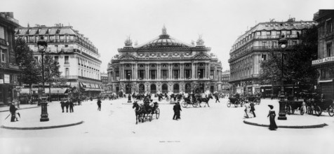 Place de l'Opera - Streetscape, Paris. Creator: Unknown.