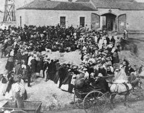 Blanket Day, Queen Victoria's birthday celebrations, 24 May 1863. Creator: Unknown.