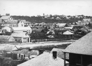 Elizabeth Street, Brisbane (Qld), 1863 before the 1864 fires. Creator: Unknown.